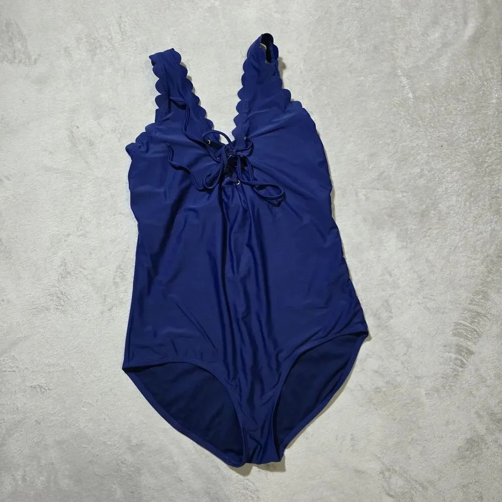 Tahiti One Piece Bathing Suit XL Blue